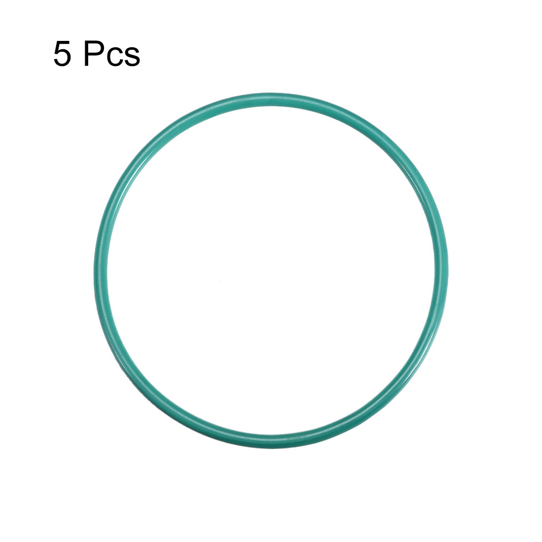 uxcell Uxcell Fluorine Rubber O Rings, 63mm OD, 58.2mm Inner Diameter, 2.4mm Width, Seal Gasket Green 5 Pcs