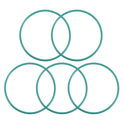 uxcell Uxcell Fluorine Rubber O Rings, 68mm OD, 63.2mm Inner Diameter, 2.4mm Width, Seal Gasket Green 5 Pcs