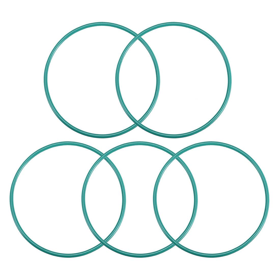 uxcell Uxcell Fluorine Rubber O Rings, 74mm OD, 69.2mm Inner Diameter, 2.4mm Width, Seal Gasket Green 5 Pcs
