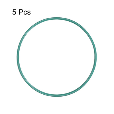 Harfington Uxcell Fluorine Rubber O Rings, 79mm OD, 74.2mm Inner Diameter, 2.4mm Width, Seal Gasket Green 5 Pcs