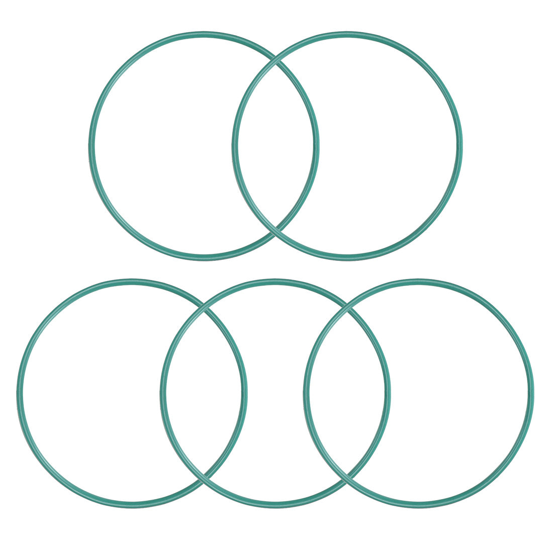 uxcell Uxcell Fluorine Rubber O Rings, 84mm OD, 79.2mm Inner Diameter, 2.4mm Width, Seal Gasket Green 5 Pcs