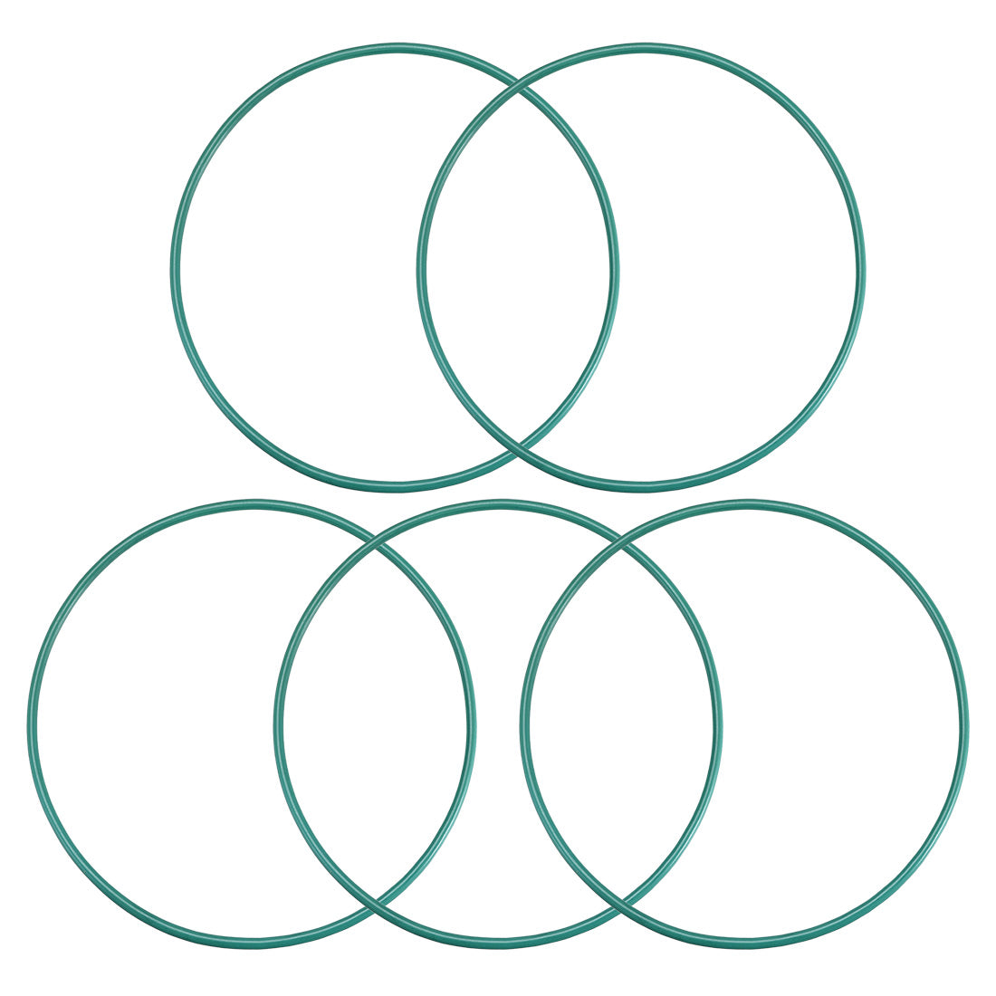 uxcell Uxcell Fluorine Rubber O Rings, 94mm OD, 89.2mm Inner Diameter, 2.4mm Width, Seal Gasket Green 5Pcs