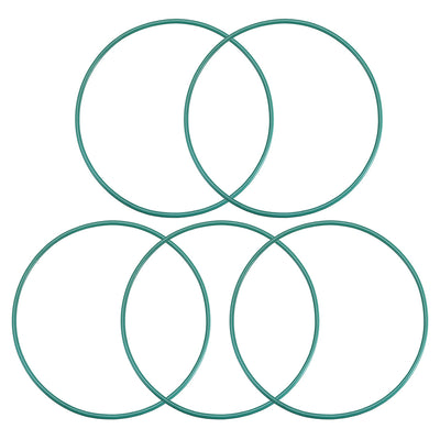 uxcell Uxcell Fluorine Rubber O Rings, 96mm OD, 91.2mm Inner Diameter, 2.4mm Width, Seal Gasket Green 5Pcs