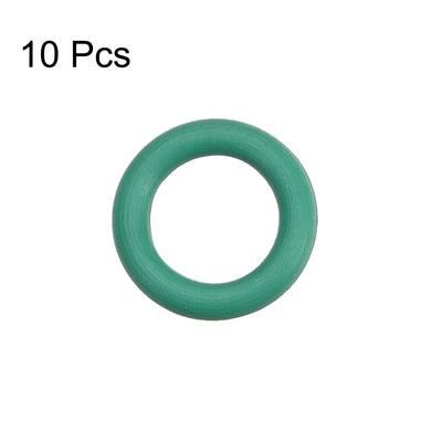 Harfington Uxcell Fluorine Rubber O Rings, 8mm OD, 5mm Inner Diameter, 1.5mm Width, Seal Gasket Green 10Pcs