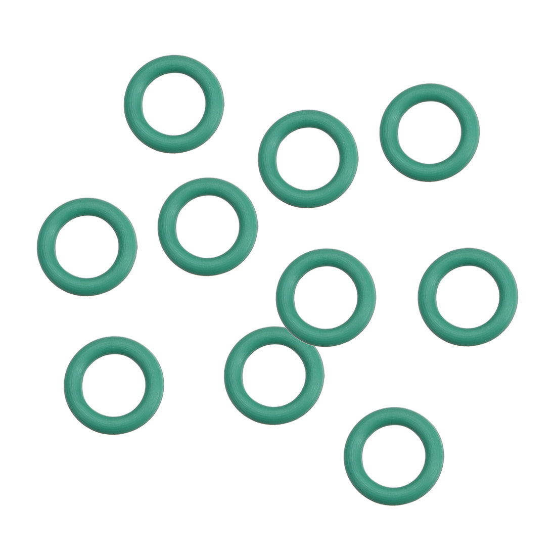 uxcell Uxcell Fluorine Rubber O Rings, 8mm OD, 5mm Inner Diameter, 1.5mm Width, Seal Gasket Green 10Pcs