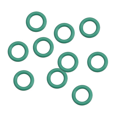 uxcell Uxcell Fluorine Rubber O Rings, 8mm OD, 5mm Inner Diameter, 1.5mm Width, Seal Gasket Green 10Pcs