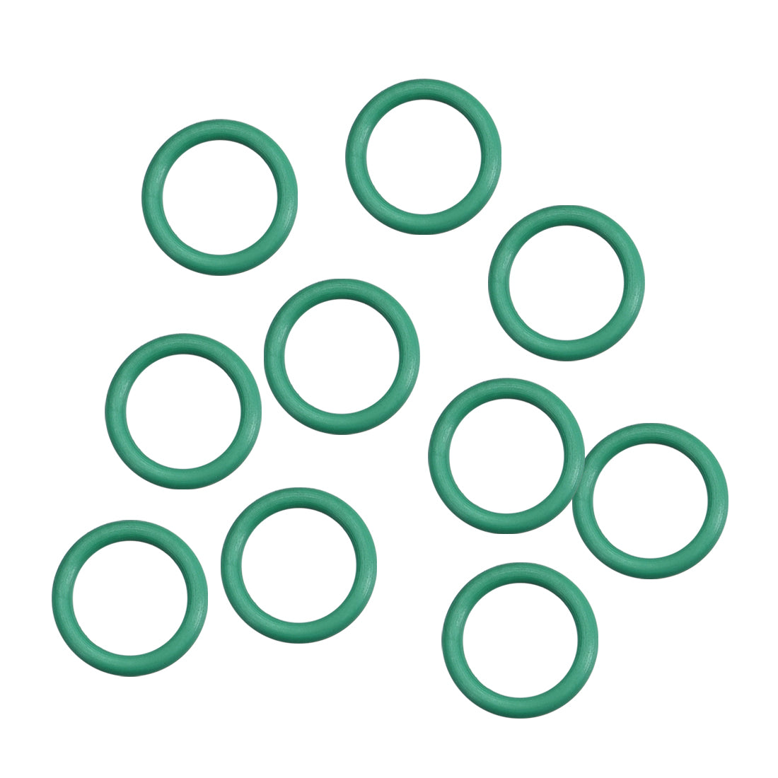 uxcell Uxcell Fluorine Rubber O Rings, 12mm OD, 9mm Inner Diameter, 1.5mm Width, Seal Gasket Green 10Pcs