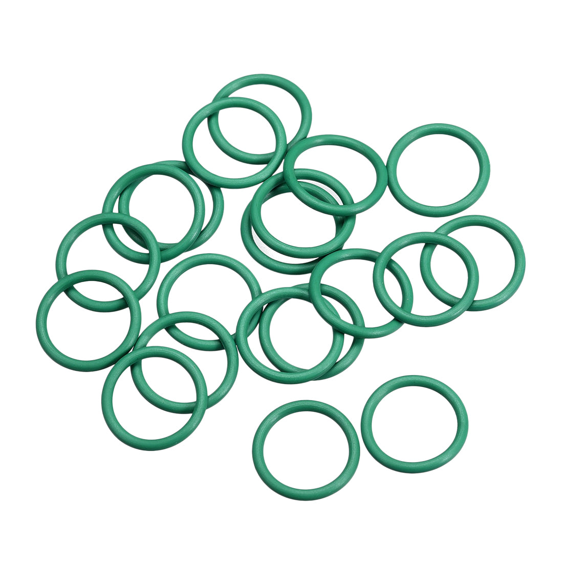 uxcell Uxcell Fluorine Rubber O Rings, 14mm OD, 11mm Inner Diameter, 1.5mm Width, Seal Gasket Green 20Pcs