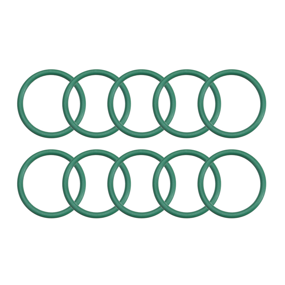 uxcell Uxcell Fluorine Rubber O Rings, 15mm OD, 12mm Inner Diameter, 1.5mm Width, Seal Gasket Green 10Pcs