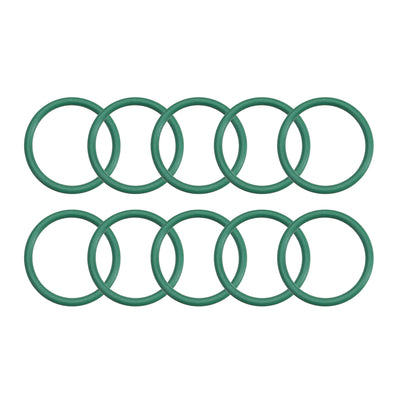 uxcell Uxcell Fluorine Rubber O Rings, 18mm OD, 15mm Inner Diameter, 1.5mm Width, Seal Gasket Green 10Pcs