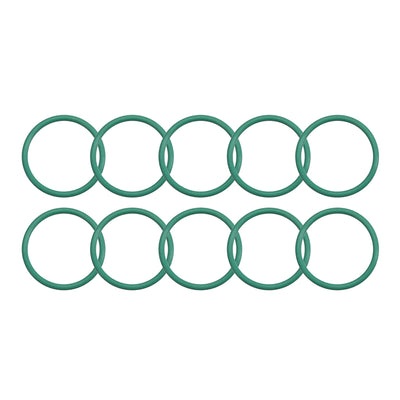 uxcell Uxcell Fluorine Rubber O Rings, 20mm OD, 17mm Inner Diameter, 1.5mm Width, Seal Gasket Green 10Pcs
