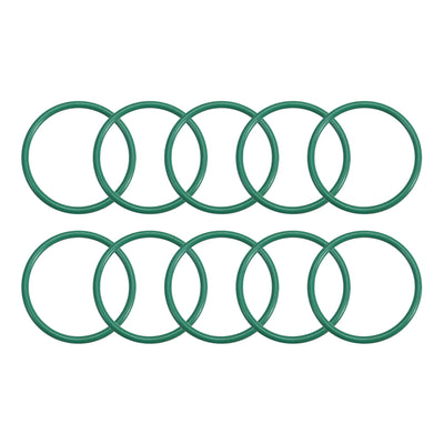 uxcell Uxcell Fluorine Rubber O Rings, 21mm OD, 18mm Inner Diameter, 1.5mm Width, Seal Gasket Green 10Pcs