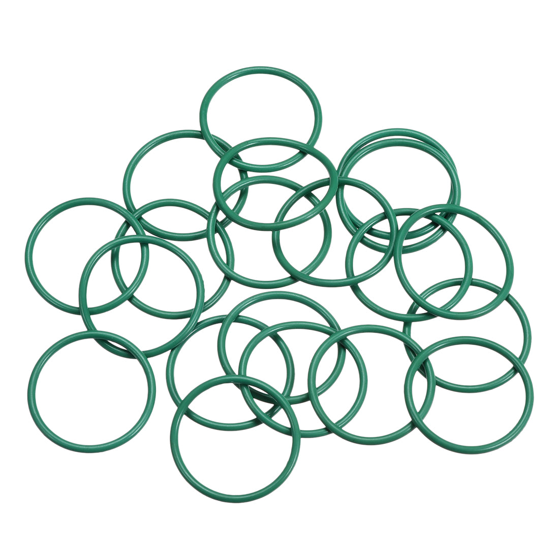 uxcell Uxcell Fluorine Rubber O Rings, 21mm OD, 18mm Inner Diameter, 1.5mm Width, Seal Gasket Green 20Pcs