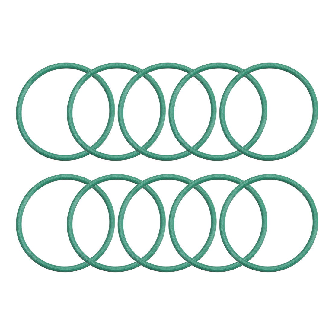 uxcell Uxcell Fluorine Rubber O Rings, 26mm OD, 23mm Inner Diameter, 1.5mm Width, Seal Gasket Green 10Pcs