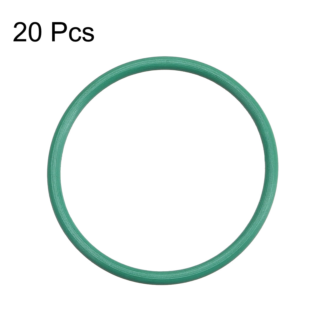 uxcell Uxcell Fluorine Rubber O Rings, 27mm OD, 24mm Inner Diameter, 1.5mm Width, Seal Gasket Green 20Pcs
