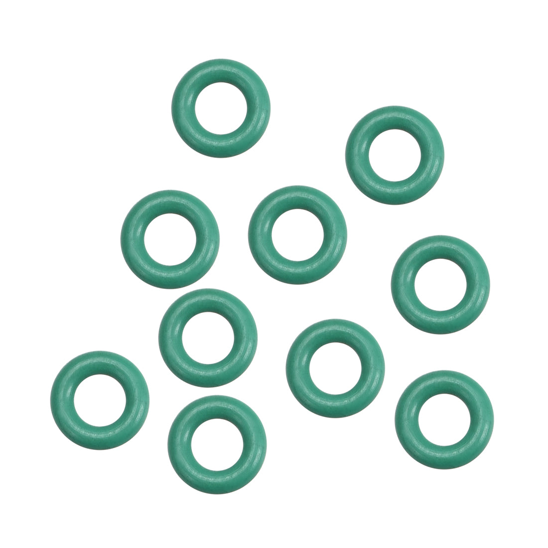 uxcell Uxcell Fluorine Rubber O Rings, 5.5mm OD, 2.5mm Inner Diameter, 1.5mm Width, Seal Gasket Green 10Pcs