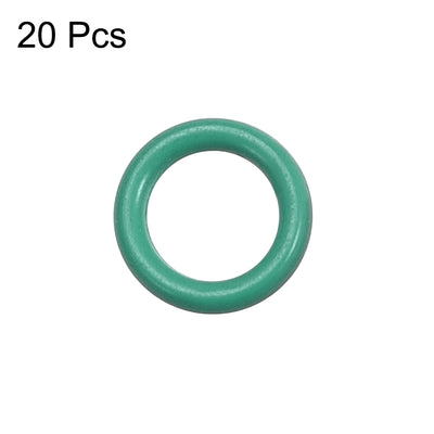Harfington Uxcell Fluorine Rubber O Rings, 4.5mm OD, 2.5mm Inner Diameter, 1mm Width, Seal Gasket Green 20Pcs
