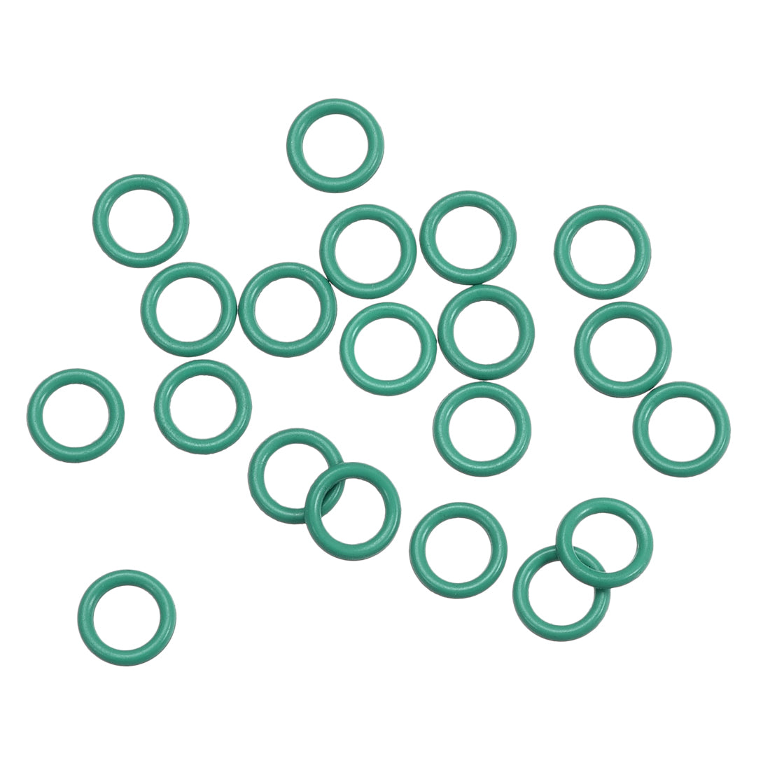 uxcell Uxcell Fluorine Rubber O Rings, 4.5mm OD, 2.5mm Inner Diameter, 1mm Width, Seal Gasket Green 20Pcs