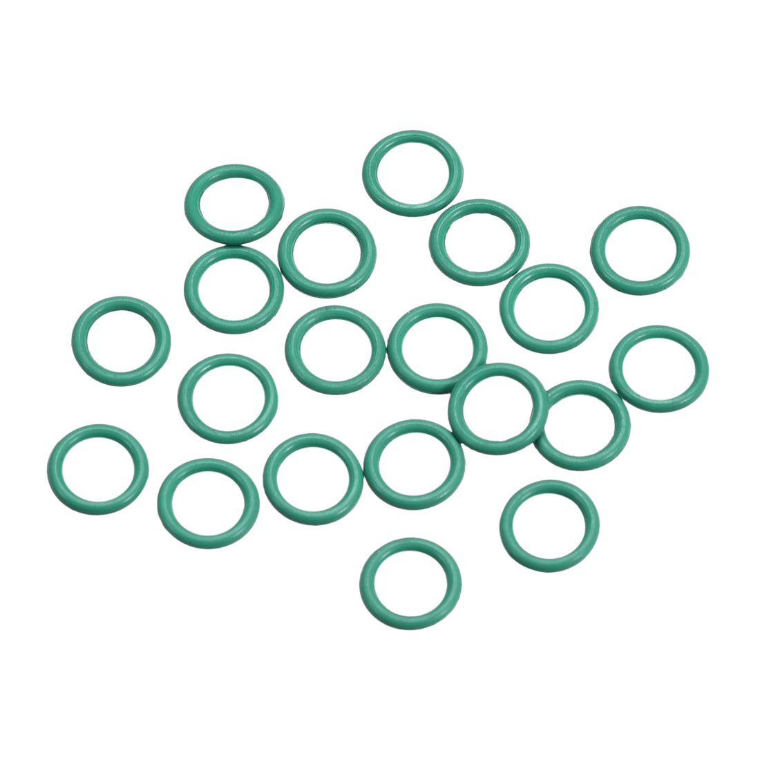 uxcell Uxcell Fluorine Rubber O Rings, 6.5mm OD, 4.5mm Inner Diameter, 1mm Width, Seal Gasket Green 20Pcs