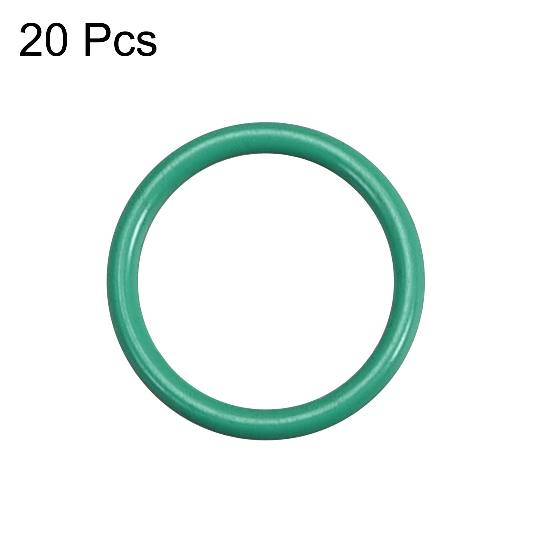 uxcell Uxcell Fluorine Rubber O Rings, 9.5mm OD, 7.5mm Inner Diameter, 1mm Width, Seal Gasket Green 20Pcs