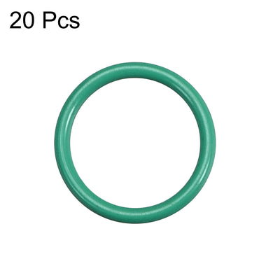 Harfington Uxcell Fluorine Rubber O Rings, 9.5mm OD, 7.5mm Inner Diameter, 1mm Width, Seal Gasket Green 20Pcs