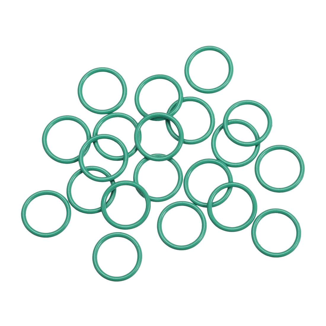 uxcell Uxcell Fluorine Rubber O Rings, 9.5mm OD, 7.5mm Inner Diameter, 1mm Width, Seal Gasket Green 20Pcs