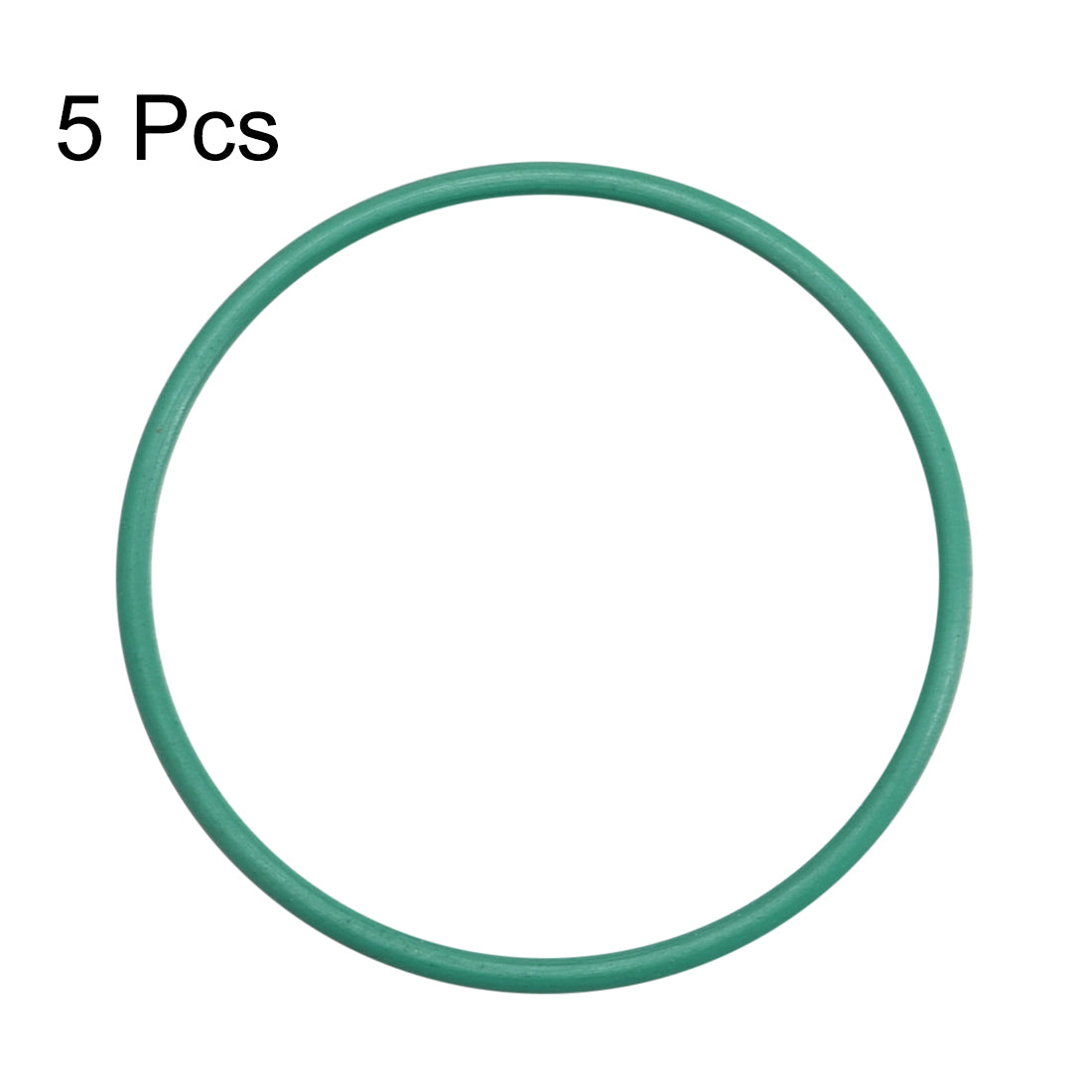 uxcell Uxcell Fluorine Rubber O Rings, 21mm OD, 19mm Inner Diameter, 1mm Width, Seal Gasket Green 5Pcs
