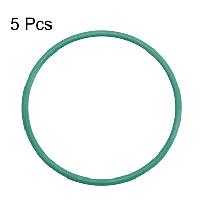Harfington Uxcell Fluorine Rubber O Rings, 21mm OD, 19mm Inner Diameter, 1mm Width, Seal Gasket Green 5Pcs