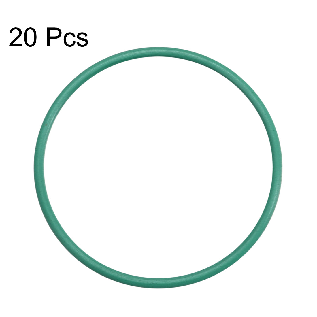uxcell Uxcell Fluorine Rubber O Rings, 21mm OD, 19mm Inner Diameter, 1mm Width, Seal Gasket Green 20Pcs