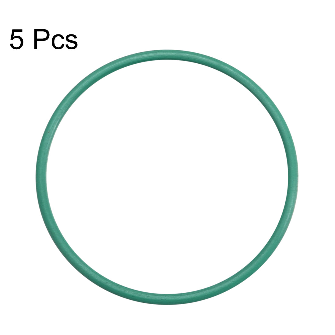 uxcell Uxcell Fluorine Rubber O Rings, 25mm OD, 23mm Inner Diameter, 1mm Width, Seal Gasket Green 5Pcs