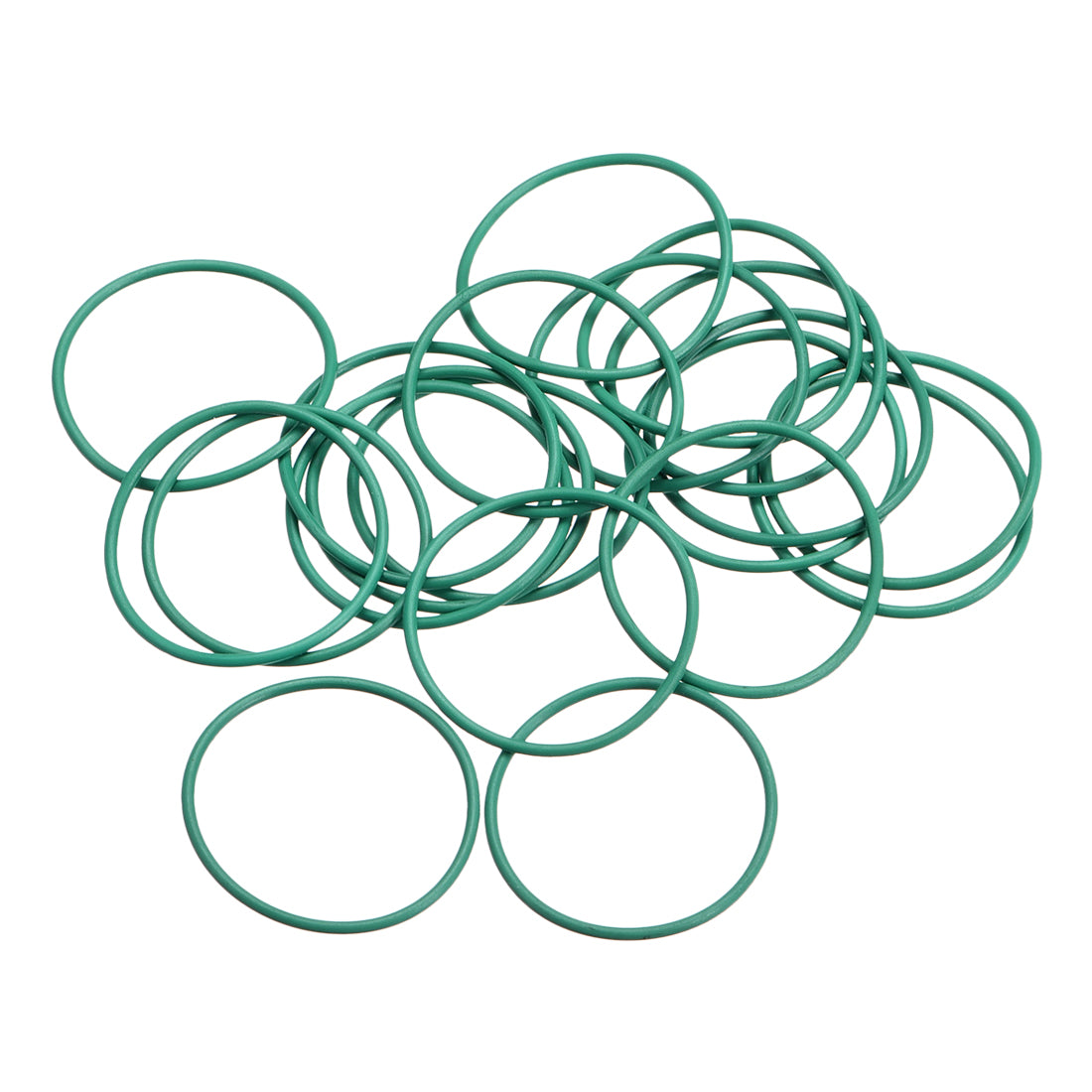 uxcell Uxcell Fluorine Rubber O Rings, 25mm OD, 23mm Inner Diameter, 1mm Width, Seal Gasket Green 20Pcs