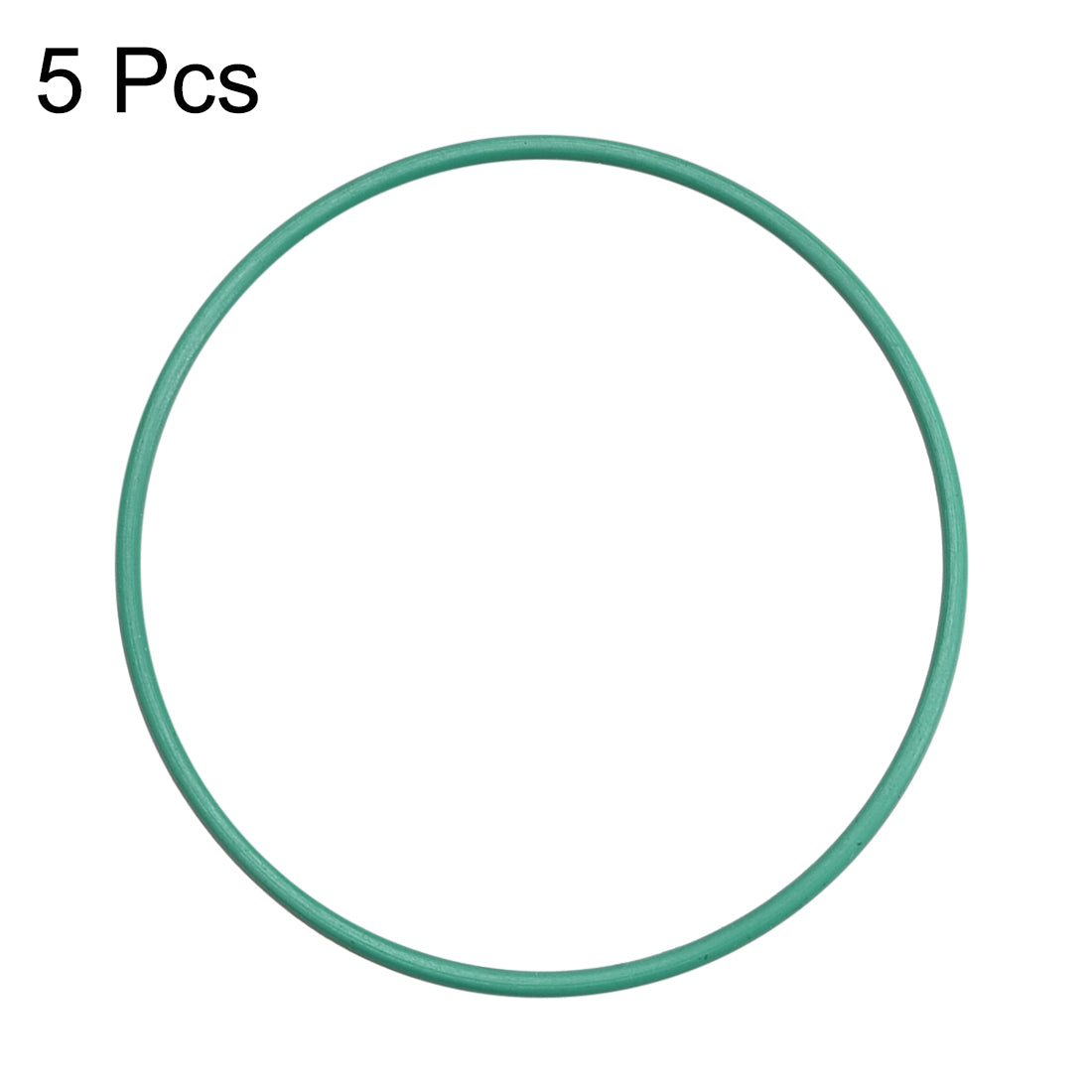 uxcell Uxcell Fluorine Rubber O Rings, 27mm OD, 25mm Inner Diameter, 1mm Width, Seal Gasket Green 5Pcs