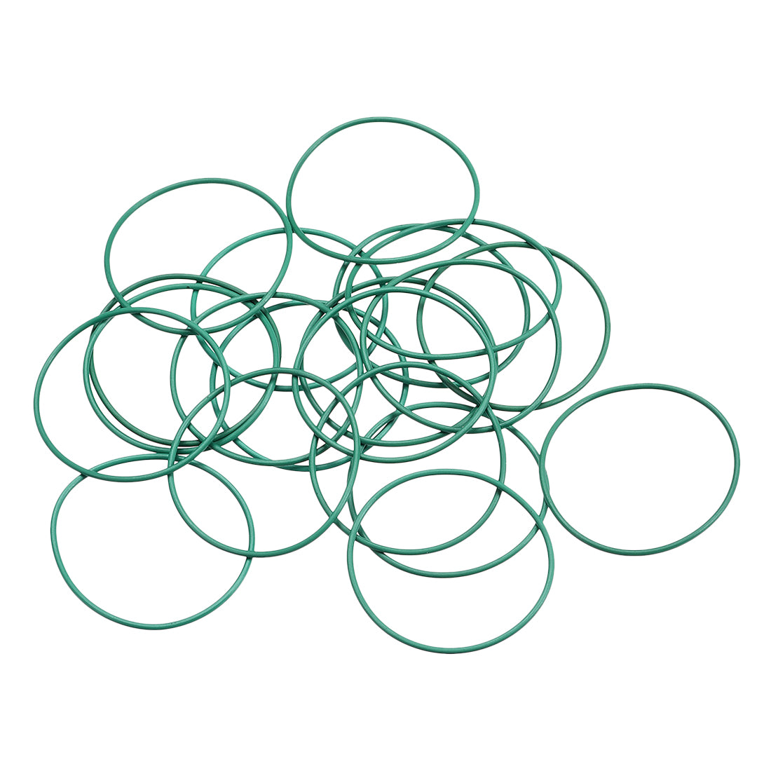 uxcell Uxcell Fluorine Rubber O Rings, 29mm OD, 27mm Inner Diameter, 1mm Width, Seal Gasket Green 20Pcs