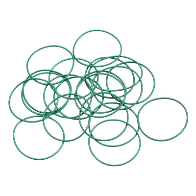 uxcell Uxcell Fluorine Rubber O Rings, 29mm OD, 27mm Inner Diameter, 1mm Width, Seal Gasket Green 20Pcs