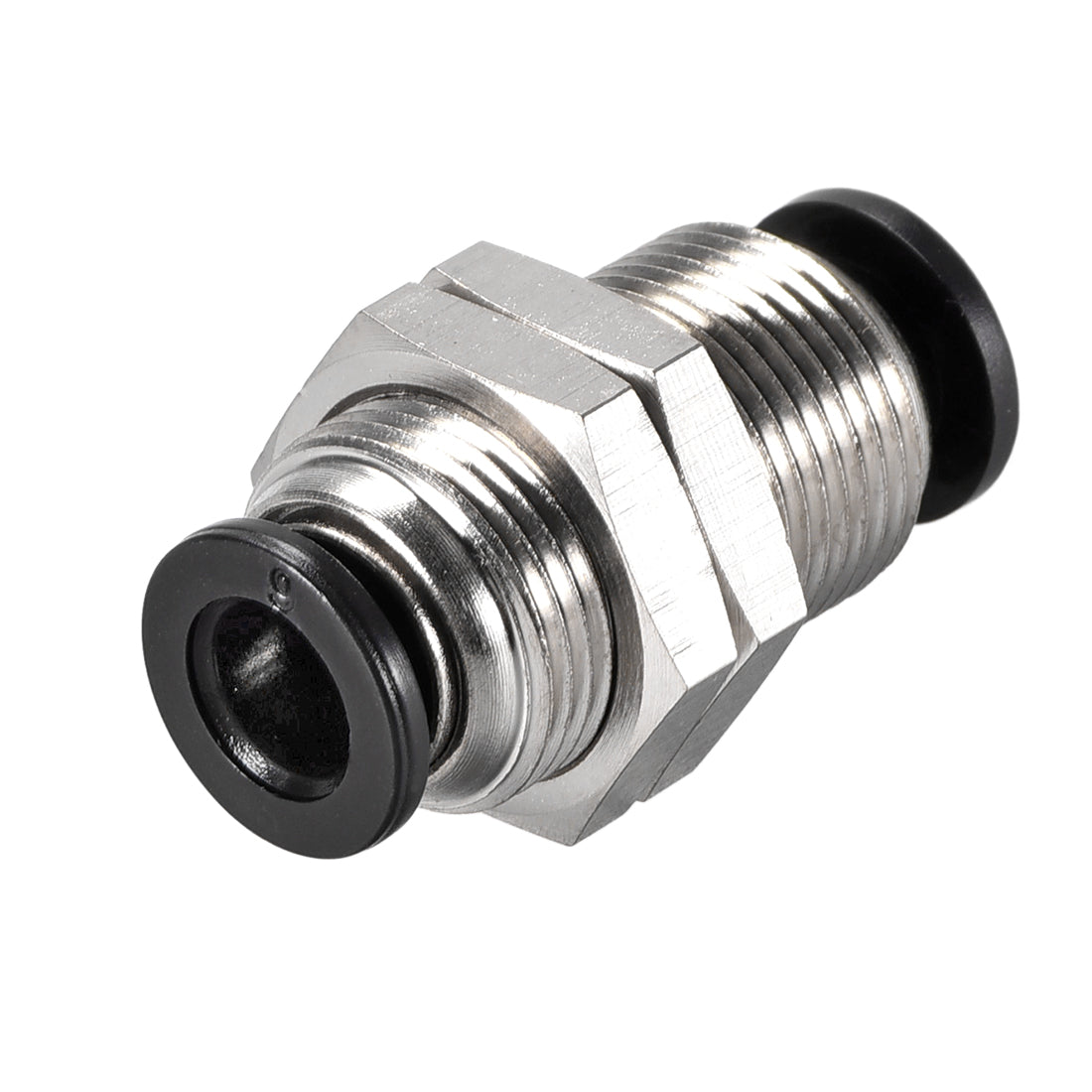 uxcell Uxcell Straight Pneumatic Push to Quick Connect Fittings Bulkhead Union 6mm Tube OD X 6mm Tube OD