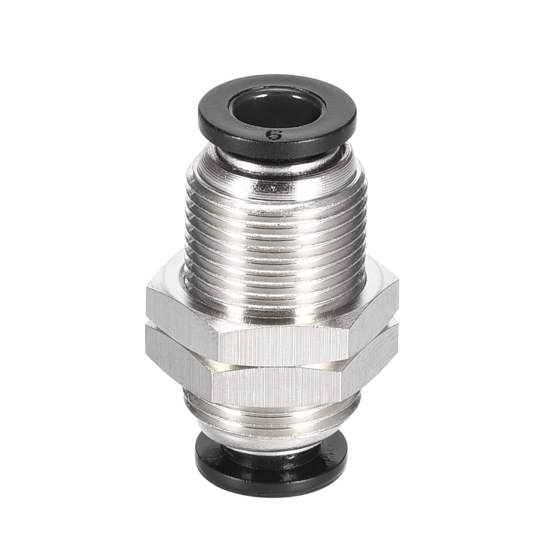 uxcell Uxcell Straight Pneumatic Push to Quick Connect Fittings Bulkhead Union 6mm Tube OD X 6mm Tube OD