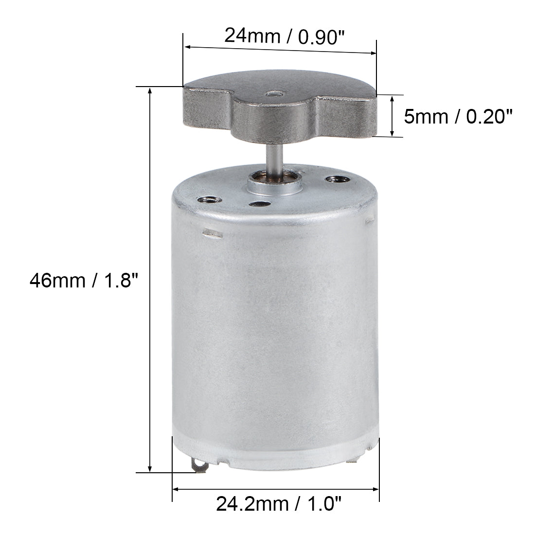 uxcell Uxcell Vibration Motor Strong Power for Massager DC 24V 3000RPM Arch Vibrating Wheel 46x24.2mm