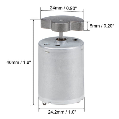 Harfington Uxcell Vibration Motor Strong Power for Massager DC 24V 3000RPM Arch Vibrating Wheel 46x24.2mm