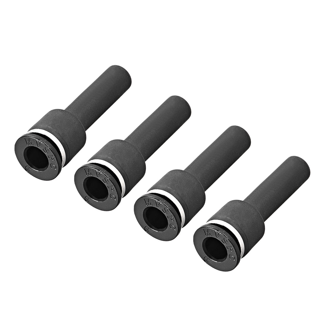 uxcell Uxcell 6mm Push Lock Tube Fitting, End OD 8mm Quick Link Air Fittings 4pcs