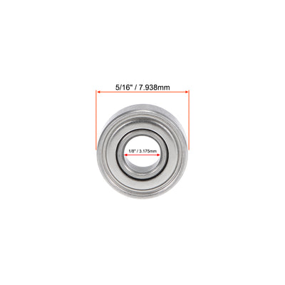 Harfington Uxcell Deep Groove Ball Bearing Inch Double Shielded Chrome Steel P0 Z2