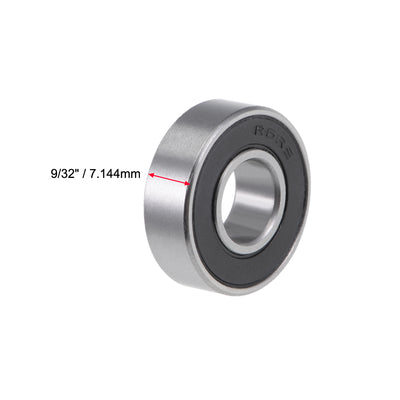 Harfington R6-2RS Deep Groove Ball Bearing 3/8"x7/8"x9/32" Sealed Z2 Lever Bearings 20pcs
