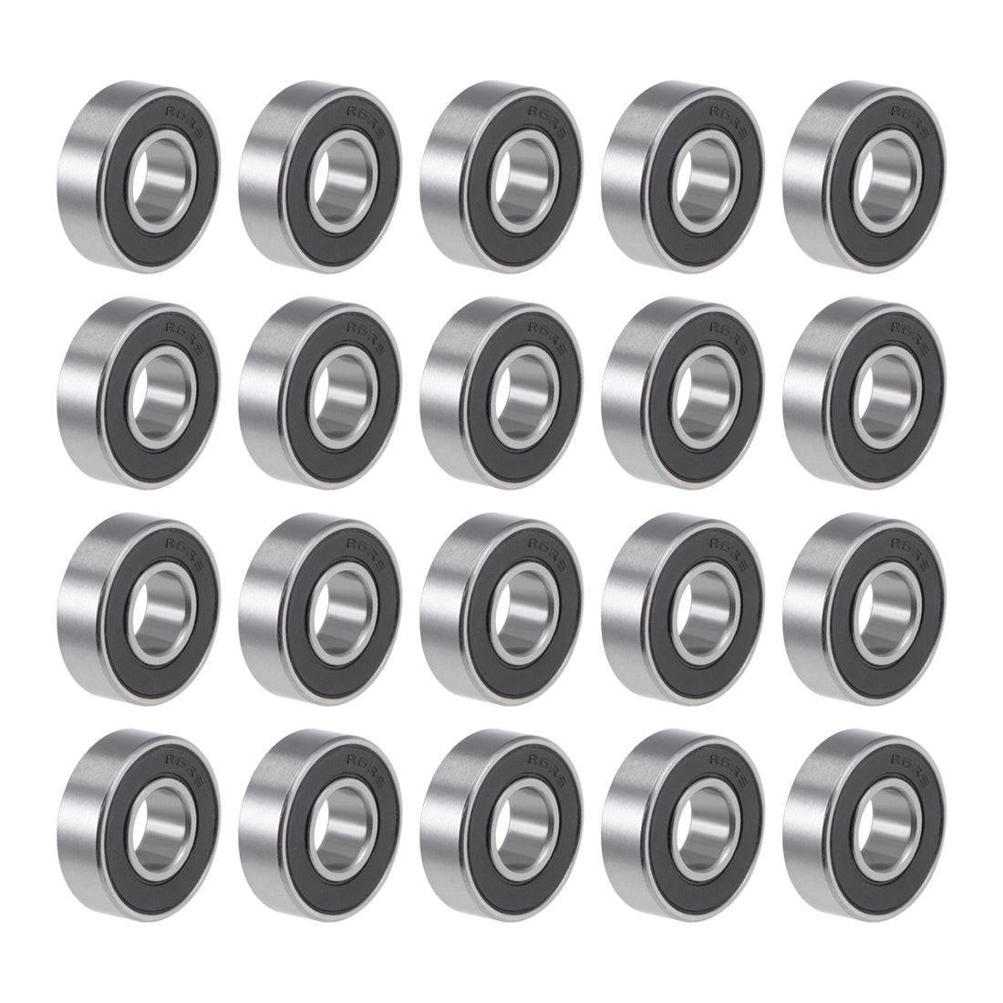 Harfington R6-2RS Deep Groove Ball Bearing 3/8"x7/8"x9/32" Sealed Z2 Lever Bearings 20pcs