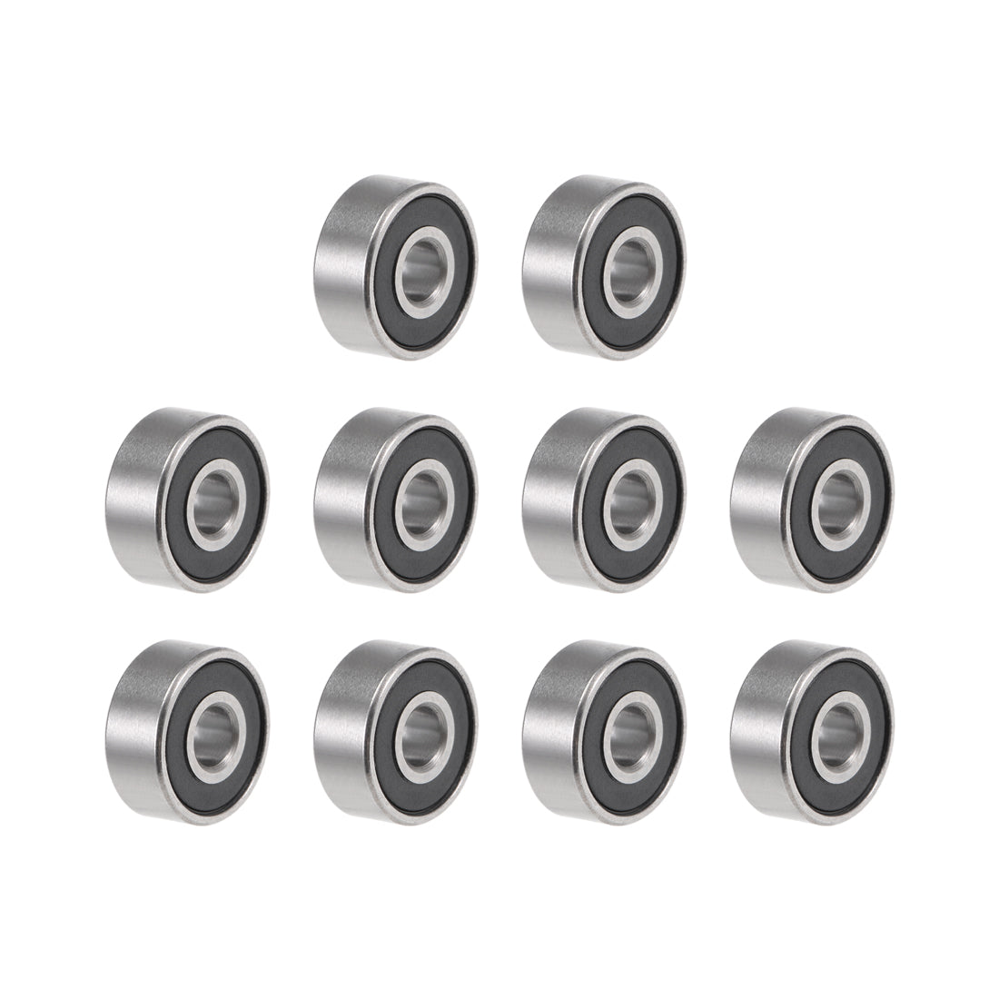 uxcell Uxcell R2-2RS Deep Groove Ball Bearing 1/8"x3/8"x5/32" Sealed Z2 Lever Bearings 10pcs