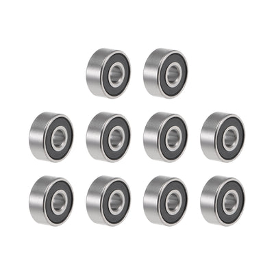 uxcell Uxcell R2-2RS Deep Groove Ball Bearing 1/8"x3/8"x5/32" Sealed Z2 Lever Bearings 10pcs