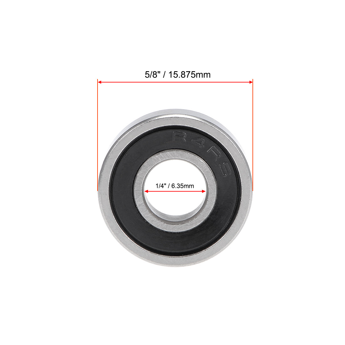 Harfington R4-2RS Deep Groove Ball Bearing 1/4"x5/8"x0.196" Sealed Z2 Lever Bearings 20pcs