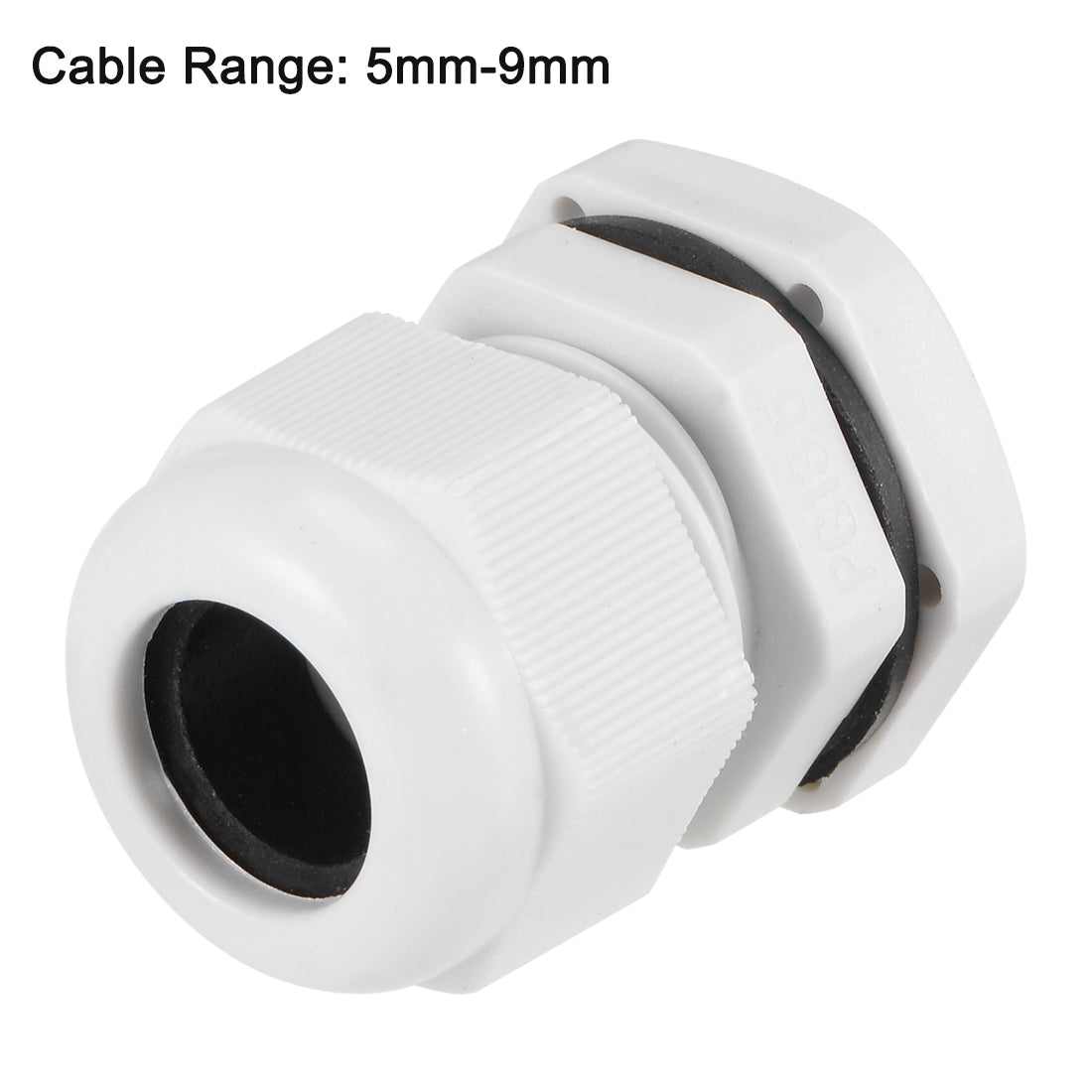 Harfington Cable Gland Waterproof Plastic Conenector Adjustable Locknut 10pcs