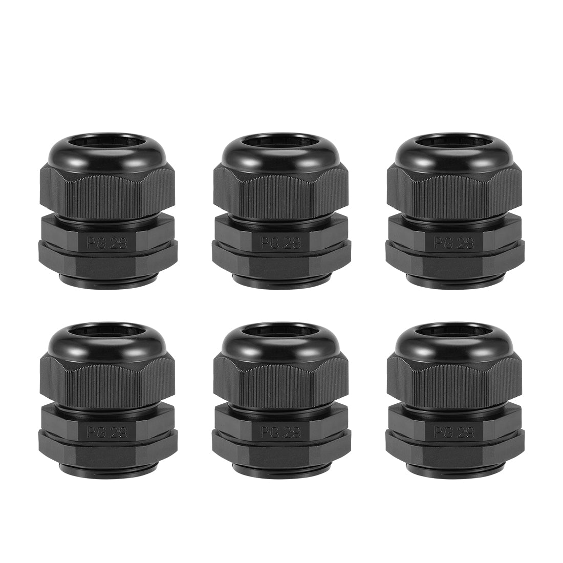 Harfington Cable Gland Waterproof Plastic Conenector Adjustable Locknut 6pcs