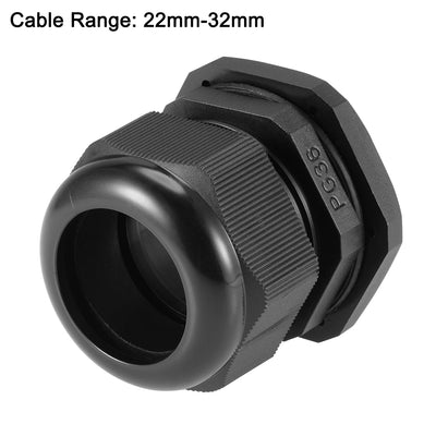 Harfington Cable Gland Waterproof Plastic Conenector Adjustable Locknut 6pcs