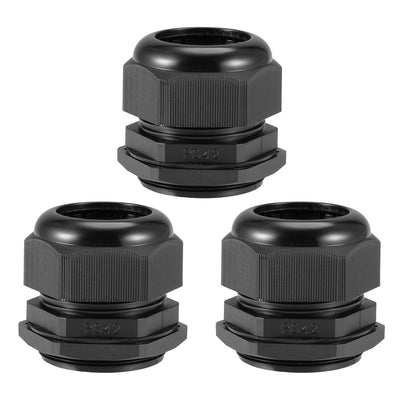 Harfington Cable Gland Waterproof Plastic Connector Adjustable Locknut 3pcs