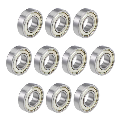 uxcell Uxcell R8ZZ Deep Groove Ball Bearings Z2 1/2 x 1-1/8 x 5/16inch Double Shielded Carbon Steel 10pcs